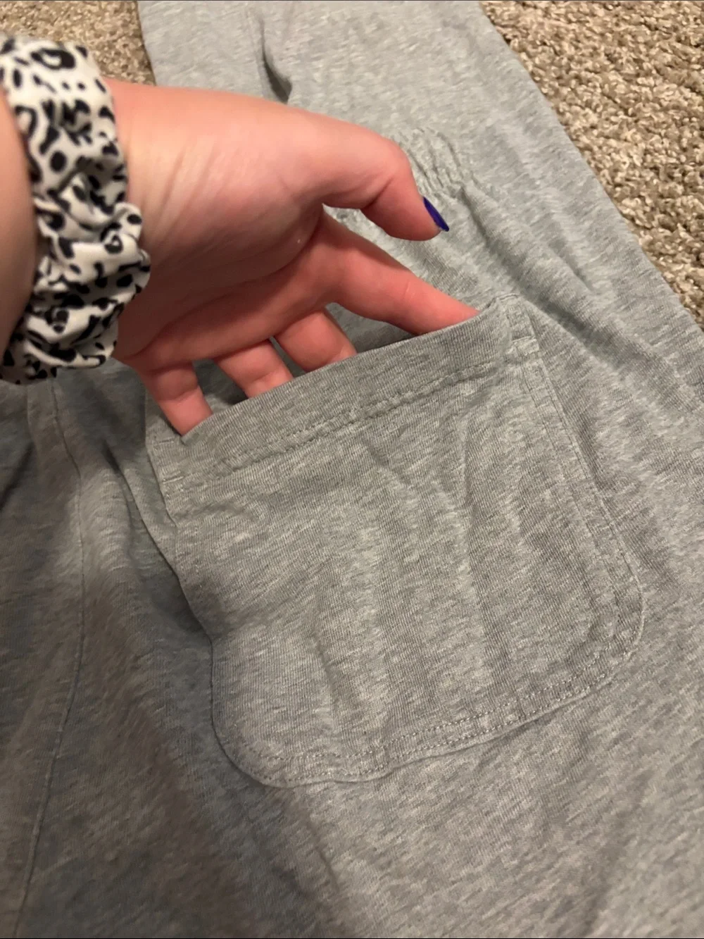 Nike Light Gray Jogger Sweatpants with White Swoosh